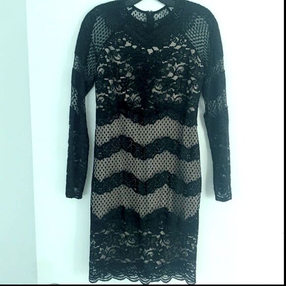 EXCELLENT SEXY Lace long sleeve dress DVF - Picture 6 of 6